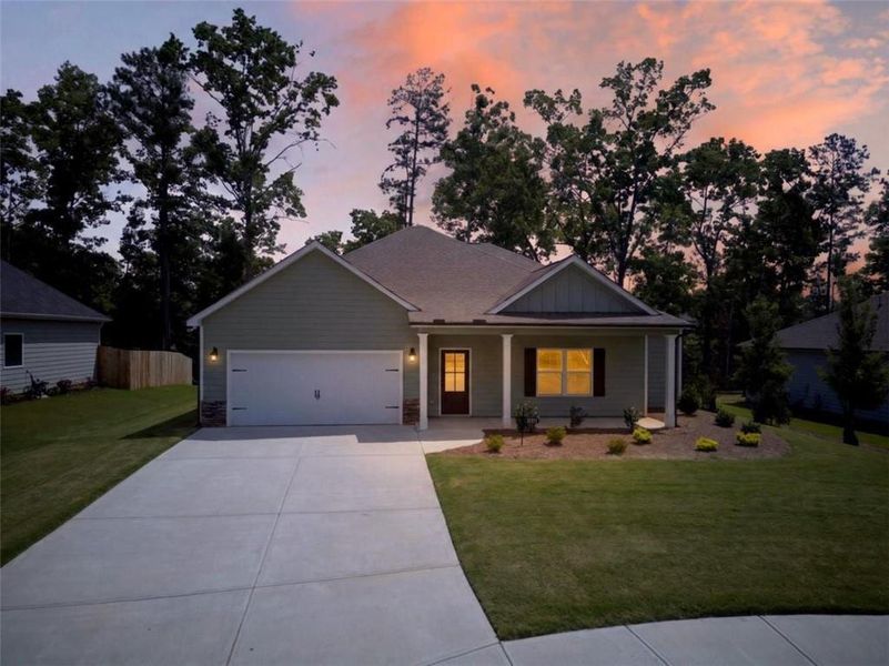 Front exterior of a new home in , Winston, GA, highlighting curb appeal (Image 2). Front exterior of a new home in , Winston, GA, highlighting curb appeal (Image 2).