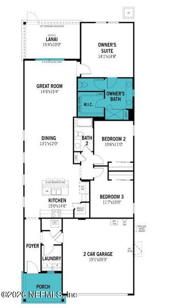 2D floor plan layout of this home in RiverTown, St. Johns, FL (Image 2). 2D floor plan layout of this home in RiverTown, St. Johns, FL (Image 2).