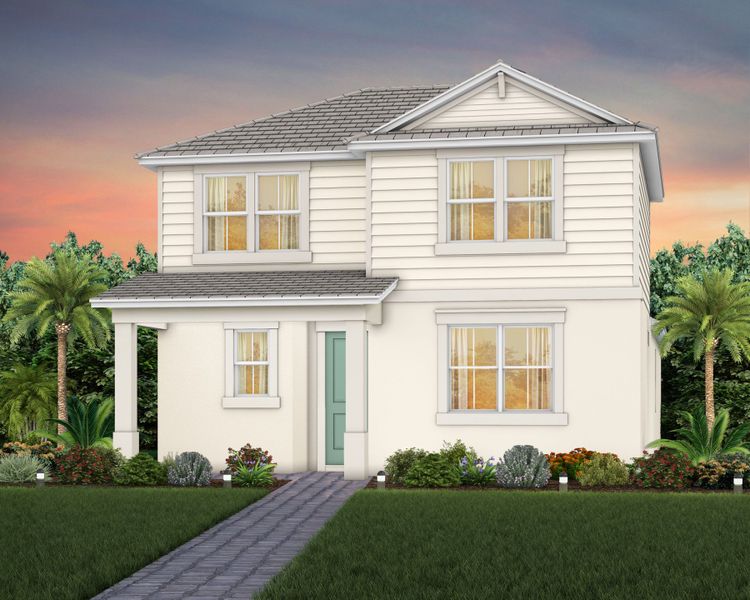 Representative exterior photo of a completed home built from the Kelsey II by Pulte Homes in SeaFlower, Bradenton, FL (Image 1). Representative exterior photo of a completed home built from the Kelsey II by Pulte Homes in SeaFlower, Bradenton, FL (Image 1).