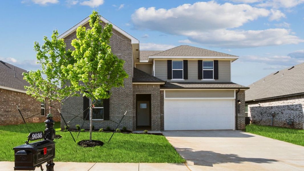 Representative exterior photo of a completed home built from the Ozark by D.R. Horton in California Meadows, Arlington, TX (Image 1). Representative exterior photo of a completed home built from the Ozark by D.R. Horton in California Meadows, Arlington, TX (Image 1).