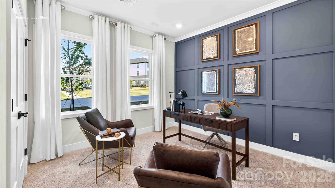Furnished interior view inside a new home in The Townes at Lake Norman, Mooresville (Image 14).