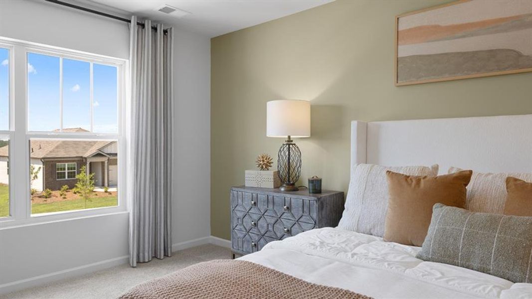 Furnished interior view inside a new home in Oaks at Cedar Grove, Fairburn (Image 41).