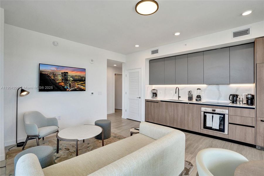 Furnished interior view inside a new home in 72 Park, Miami Beach (Image 11). Furnished interior view inside a new home in 72 Park, Miami Beach (Image 11).