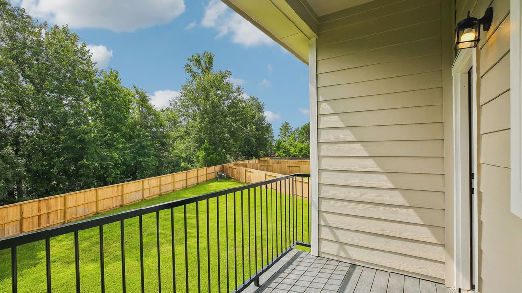 Exterior details and patio area of a home in Woodforest, Montgomery (Image 22). Exterior details and patio area of a home in Woodforest, Montgomery (Image 22).