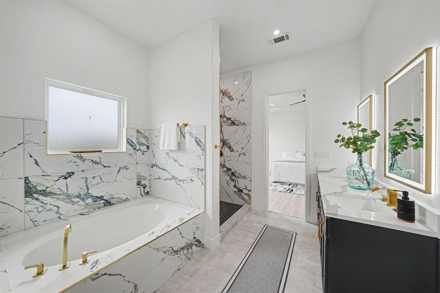 Furnished interior view inside a new home in , Celeste (Image 17).