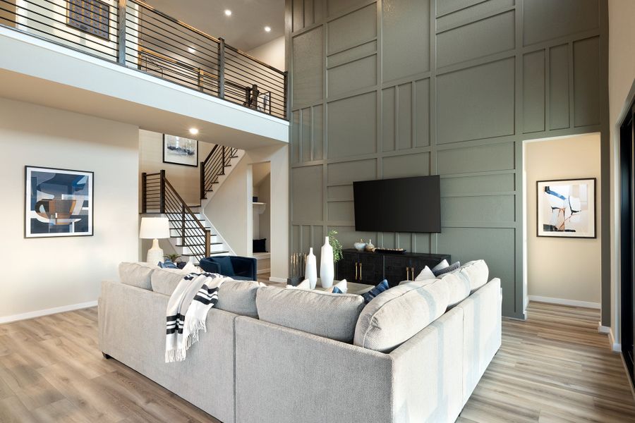 Representative furnished interior of a home built from the Guadalupe by Scott Felder Homes in Prominence, San Antonio (Image 6).