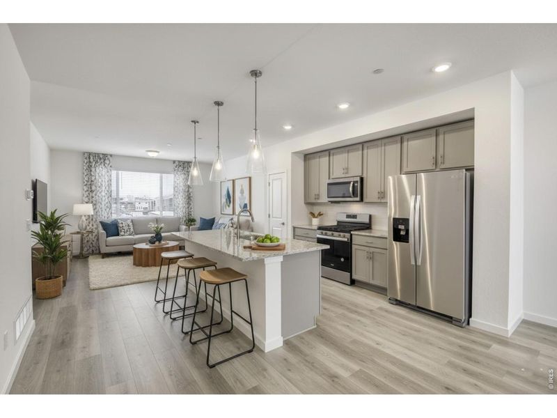 Furnished interior view inside a new home in , Fort Collins (Image 8). Furnished interior view inside a new home in , Fort Collins (Image 8).