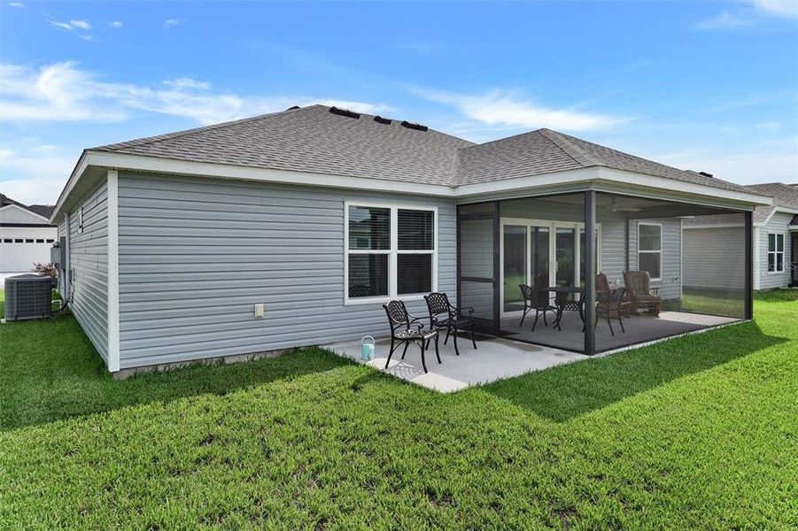 Exterior details and patio area of a home in , The Villages (Image 4). Exterior details and patio area of a home in , The Villages (Image 4).