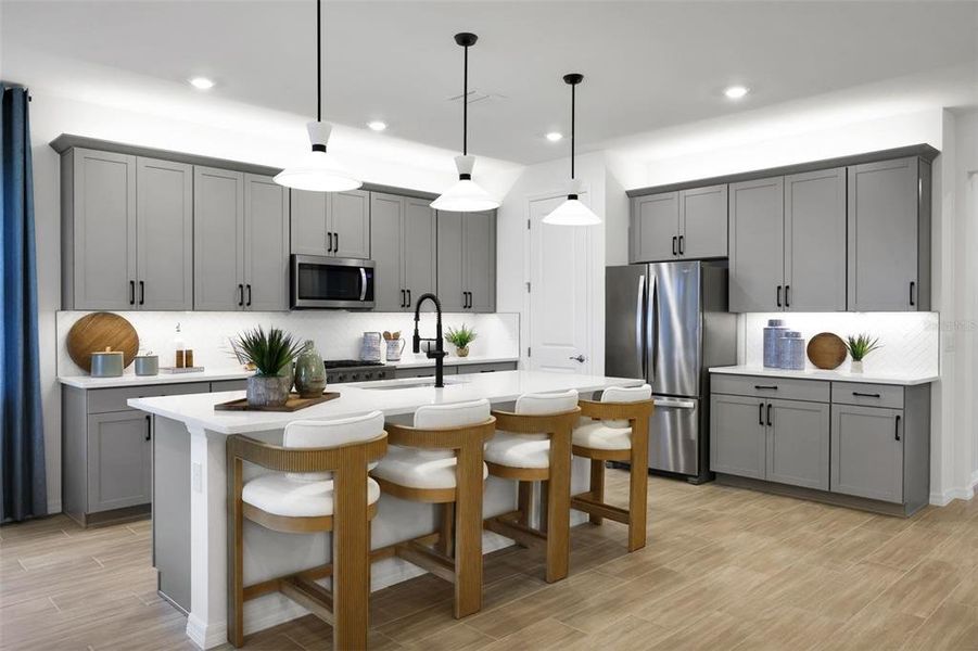 Furnished interior view inside a new home in Creekside Run at Babcock Ranch, Punta Gorda (Image 12).