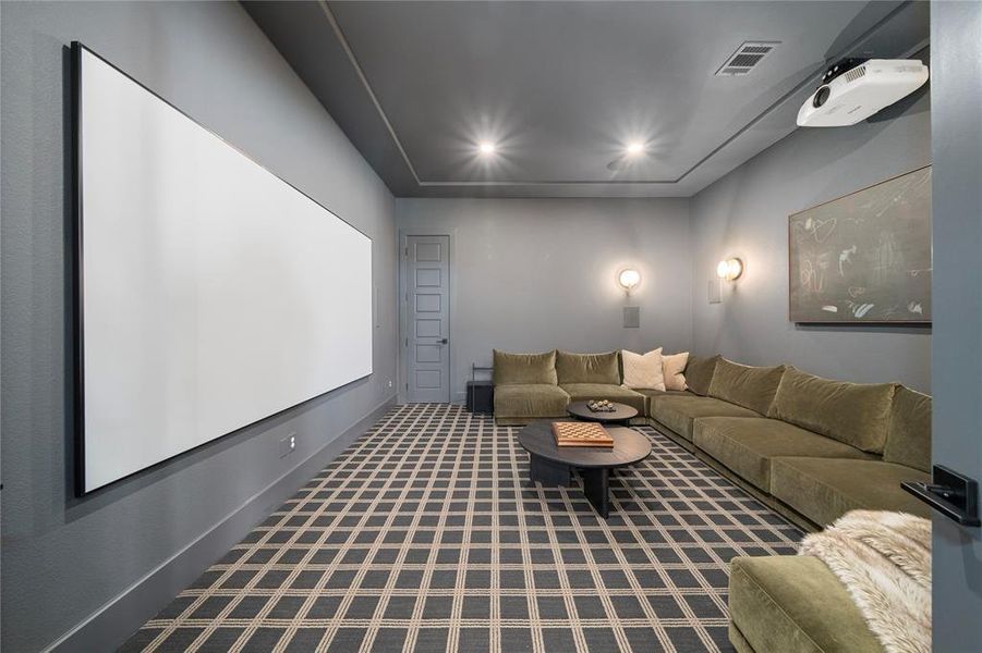 View of home theater room