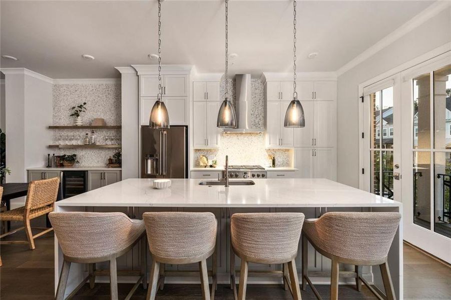 Furnished interior view inside a new home in Towns on Thompson, Alpharetta (Image 42).