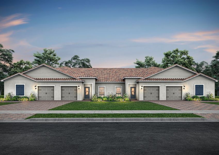 Rendering of the Noah Estates at Tuscany Preserve townhomes Rendering of the Noah Estates at Tuscany Preserve townhomes