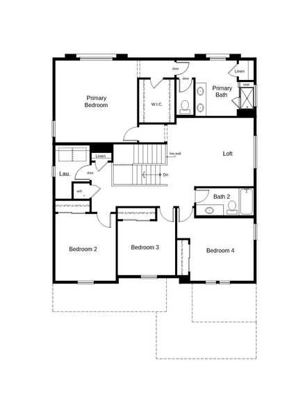 2D floor plan layout of this home in Bennett Crossing Reserve, Bennett, CO (Image 3).