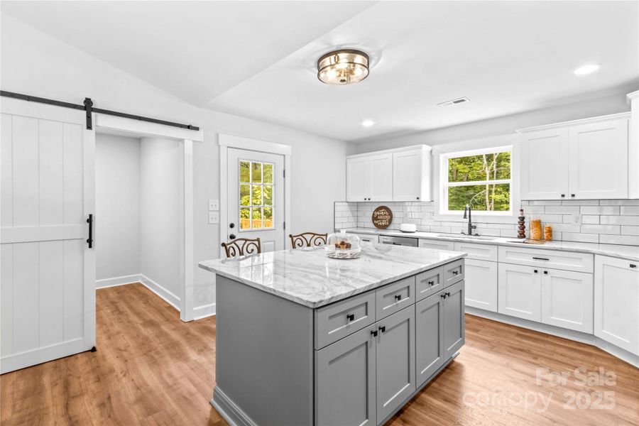 Large island with storage under.