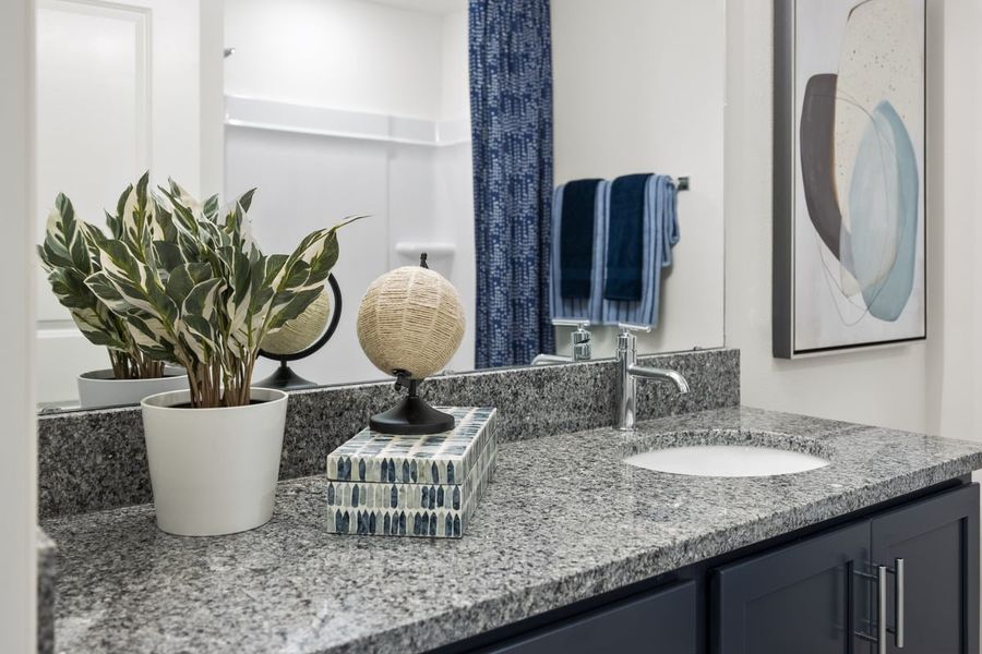 Granite countertops at bath 2