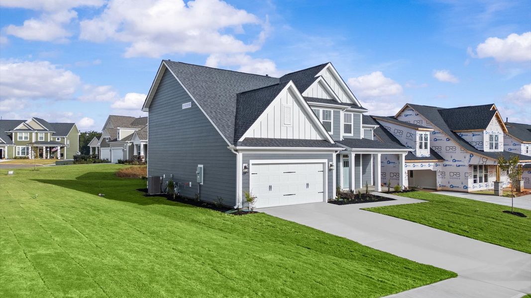 Notable street presence with tasteful elevation and thoughtful landscaping