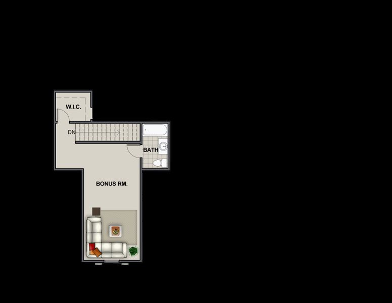 2D floor plan layout for the Groveland by Riverstone Construction, LLC in Creekside, Cleveland, TN (Image 4).