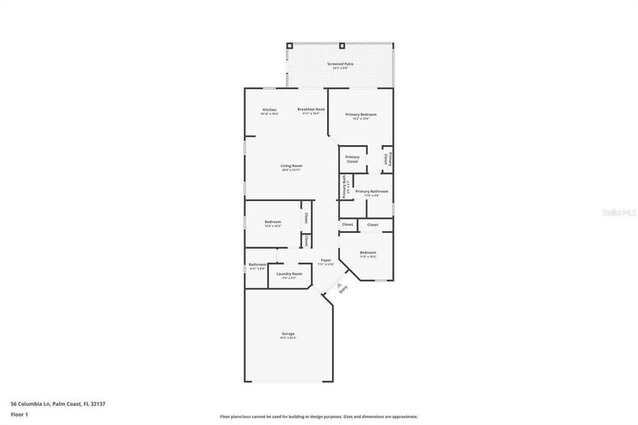 2D floor plan layout of this home in , Palm Coast, FL (Image 4).