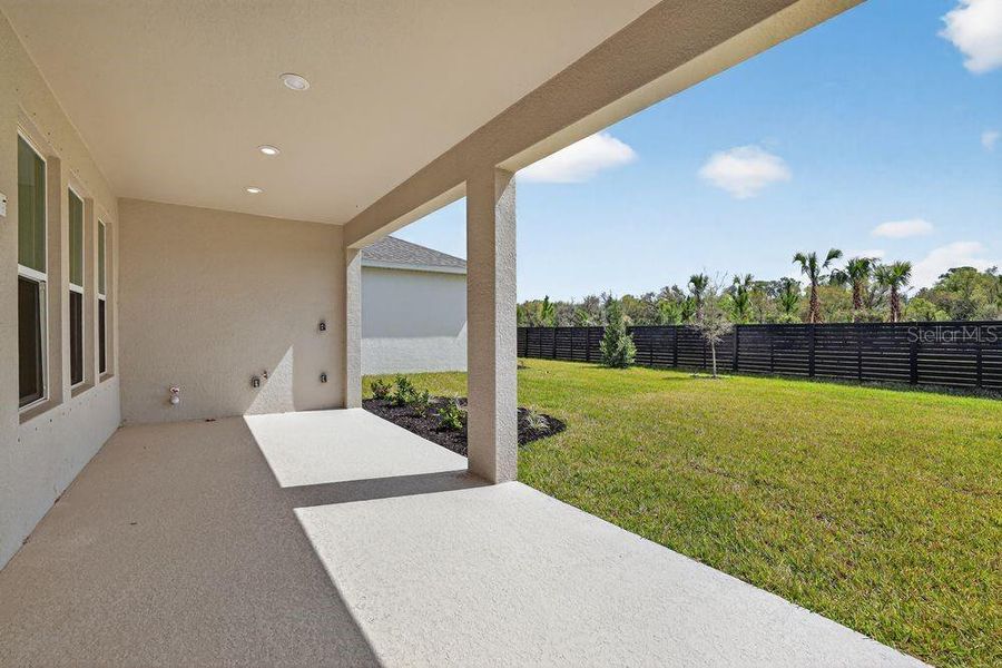 Exterior details and patio area of a home in Firethorn, Parrish (Image 22).