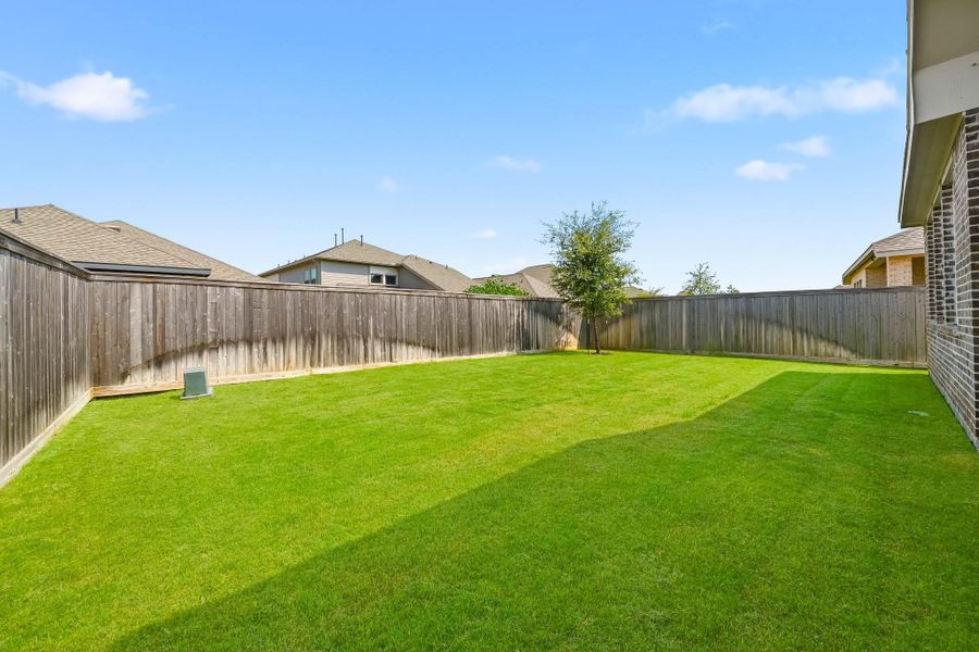 Enclosed by a full privacy fence, the spacious backyard creates a private outdoor retreat with plenty of room for kids and pets to play, entertaining or simply relaxing in your own secluded setting.