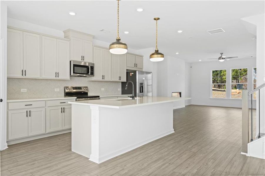Furnished interior view inside a new home in Auburn Glen Towns, Dacula (Image 14).