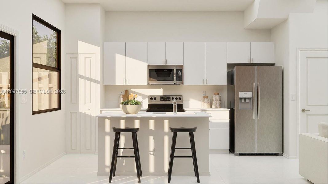 Furnished interior view inside a new home in Pineland Crest, Miami (Image 4).