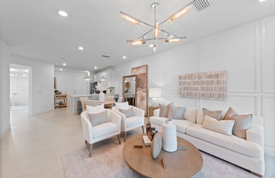 Spacious living and dining areas