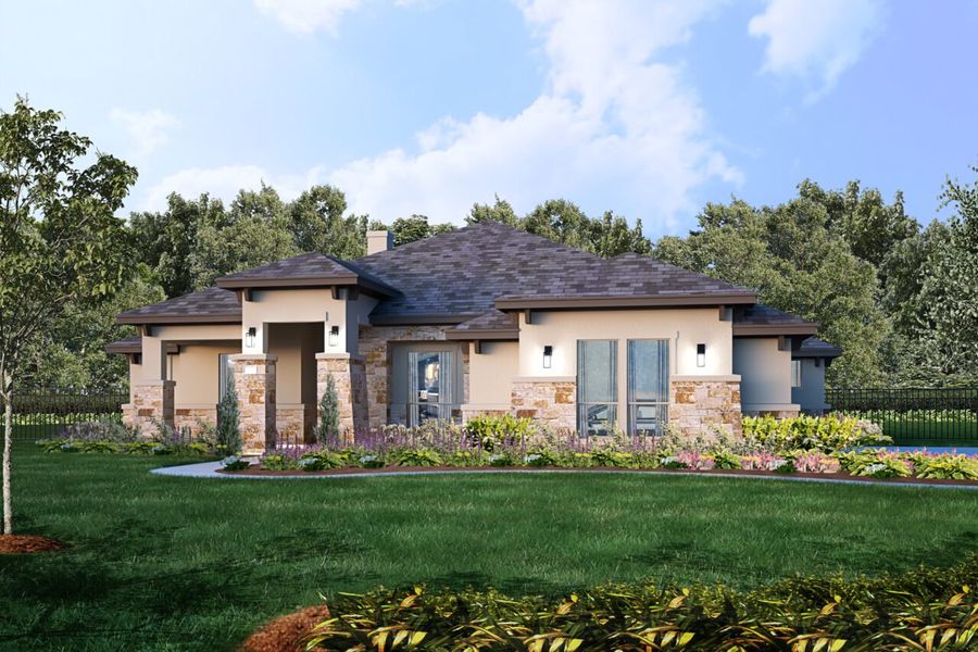 Front exterior of a home in the Burnet Hilltop Estates community, located in Cedar Park, TX (Image 12).