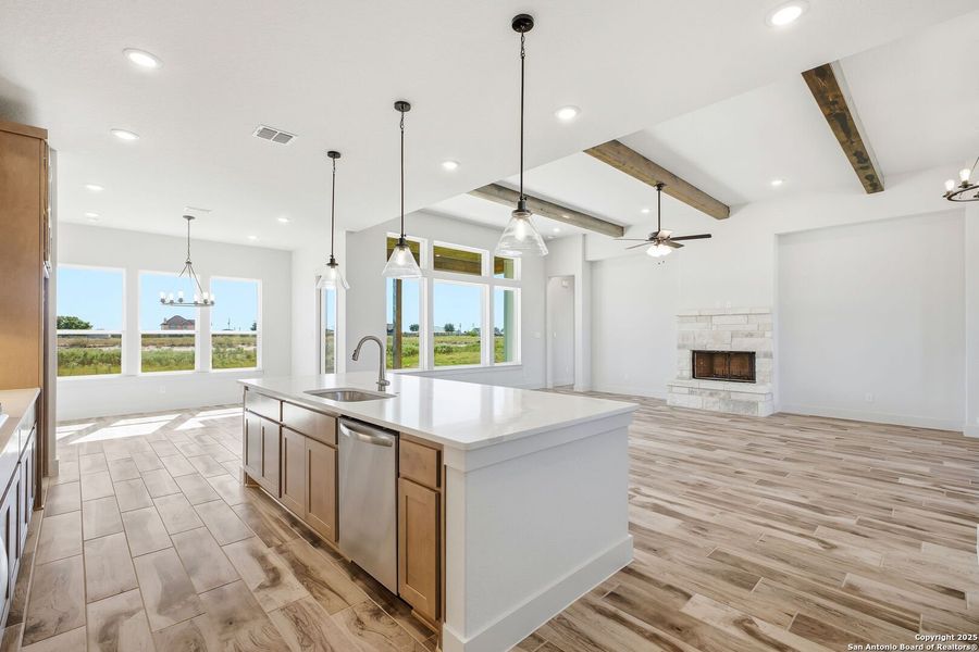 Furnished interior view inside a new home in Pradera Ridge, Floresville (Image 12).