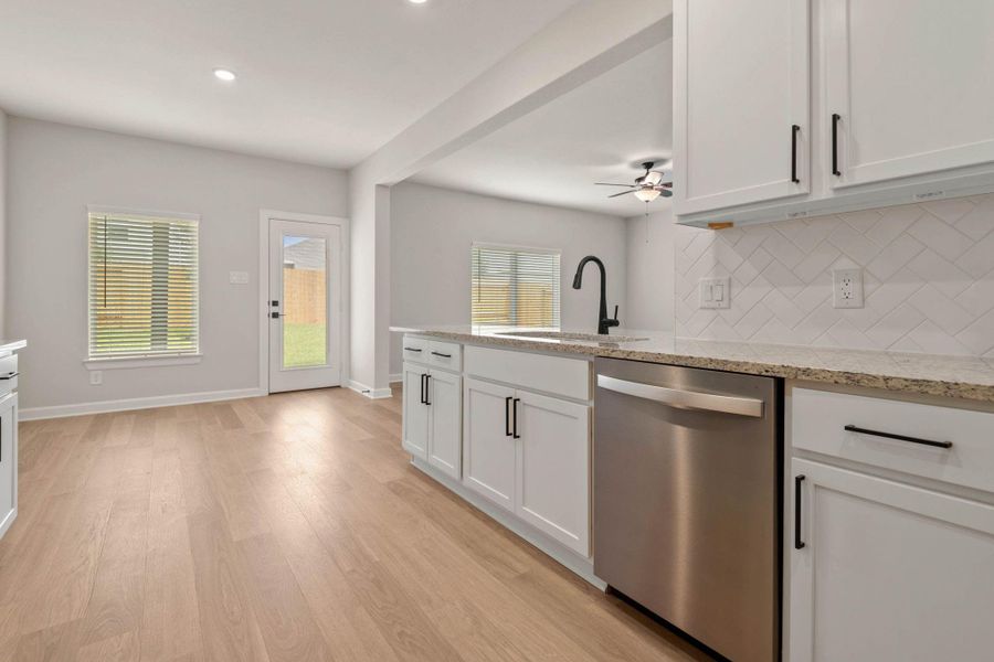 Furnished interior view inside a new home in Magnolia Woods, Magnolia (Image 7). Furnished interior view inside a new home in Magnolia Woods, Magnolia (Image 7).