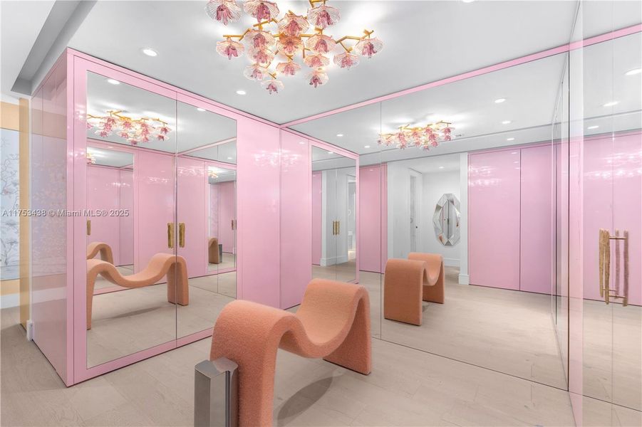 Furnished interior view inside a new home in , Sunny Isles Beach (Image 16). Furnished interior view inside a new home in , Sunny Isles Beach (Image 16).