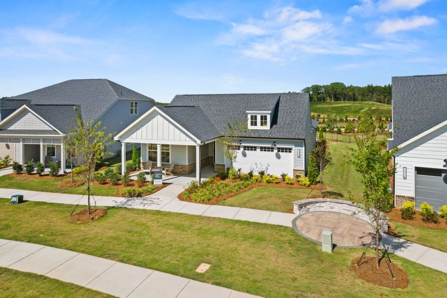 Representative exterior photo of a completed home built from the Palmary by Del Webb in Del Webb Carolina Ridge, Midland, NC (Image 29).