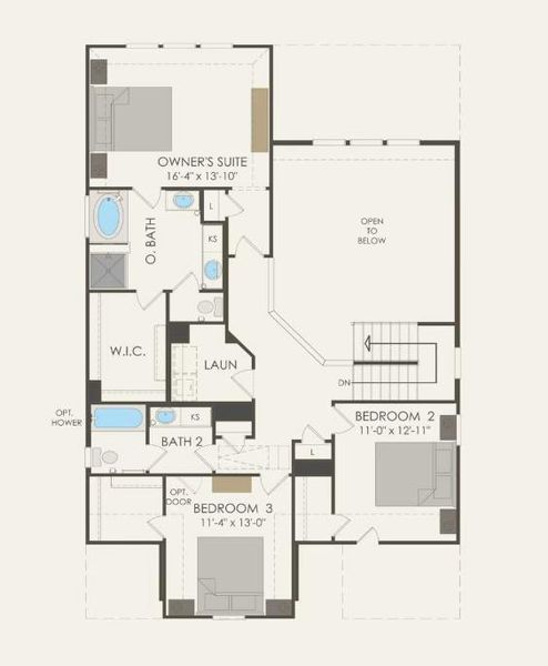 Pulte Homes, Saddlebrook/G floor plan second level Pulte Homes, Saddlebrook/G floor plan second level