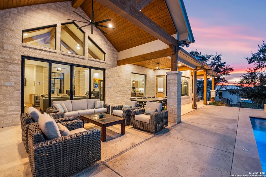 Exterior details and patio area of a home in , Boerne (Image 3).