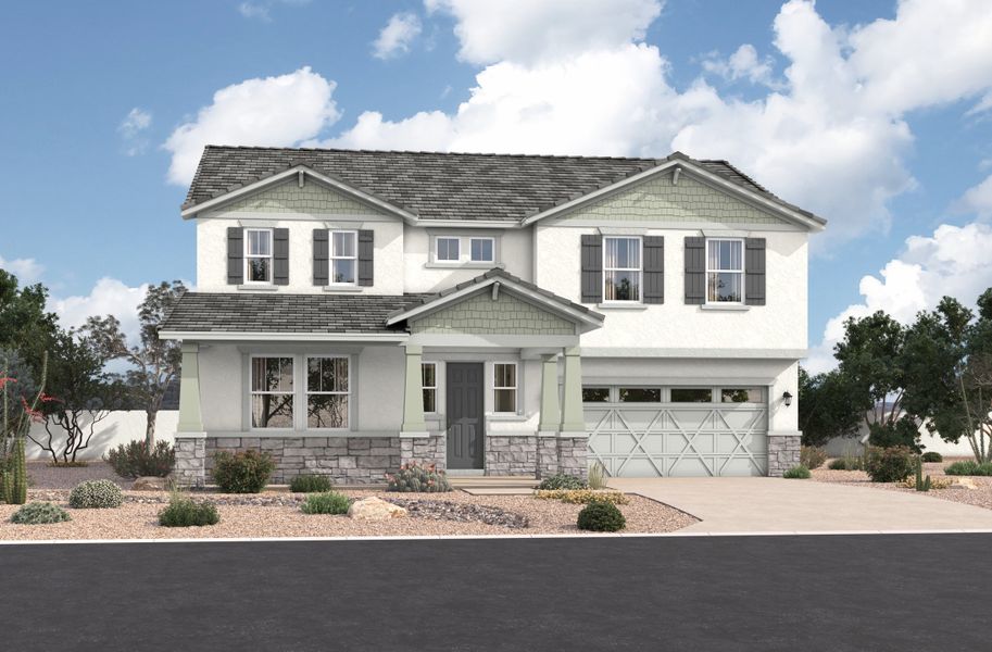 Representative exterior photo of a completed home built from the Watson by Beazer Homes in Montana Vista: Summit, Buckeye, AZ (Image 2).