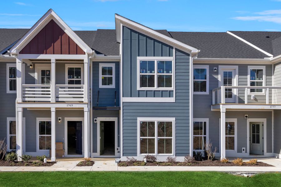 Representative exterior photo of a completed home built from the Gayle Townhome by Parkside Builders in The Parks of Mill Town, Chattanooga, TN (Image 28).