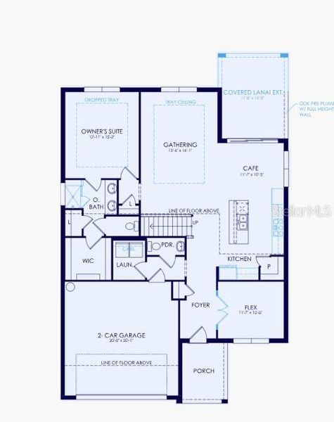 2D floor plan layout of this home in SeaFlower, Bradenton, FL (Image 5).