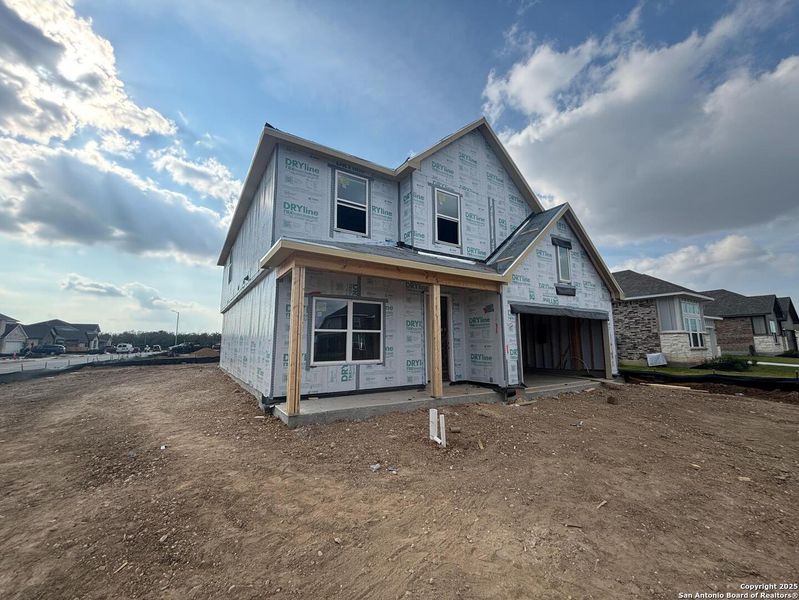 In-progress construction of a new home in The Heights at Saddlebrook Ranch 60's, Schertz, TX (Image 12).