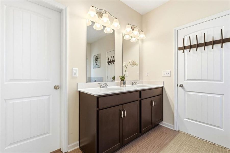 Furnished interior view inside a new home in , Sugar Hill (Image 13). Furnished interior view inside a new home in , Sugar Hill (Image 13).