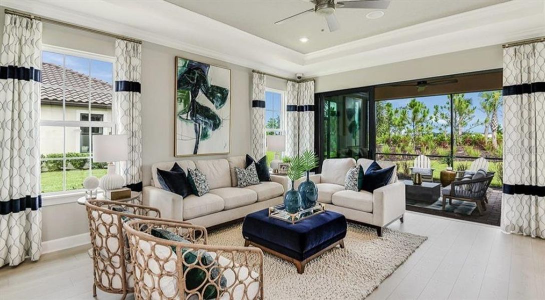 Furnished interior view inside a new home in Esplanade at Azario Lakewood Ranch, Bradenton (Image 18).