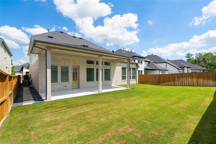Spacious backyard