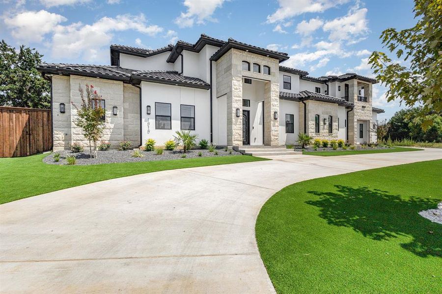 Front exterior of a new home in , Colleyville, TX, highlighting curb appeal (Image 25).