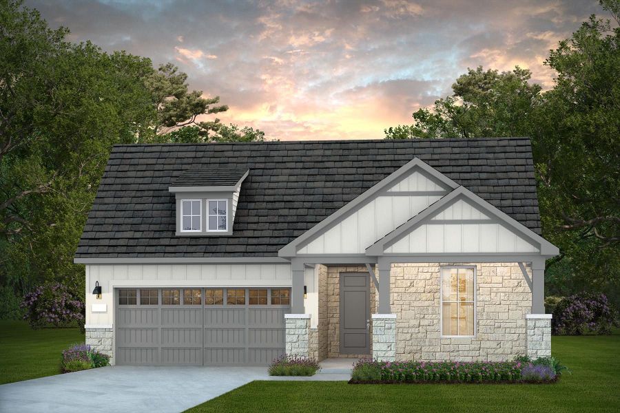 Representative exterior photo of a completed home built from the Palmary by Del Webb in Sun City Texas, Georgetown, TX (Image 28). Representative exterior photo of a completed home built from the Palmary by Del Webb in Sun City Texas, Georgetown, TX (Image 28).