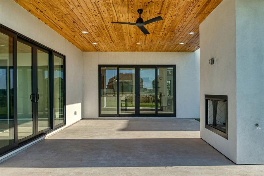 Outside First Floor Patio- Fireplace -Family and Friends Gather Outside First Floor Patio- Fireplace -Family and Friends Gather