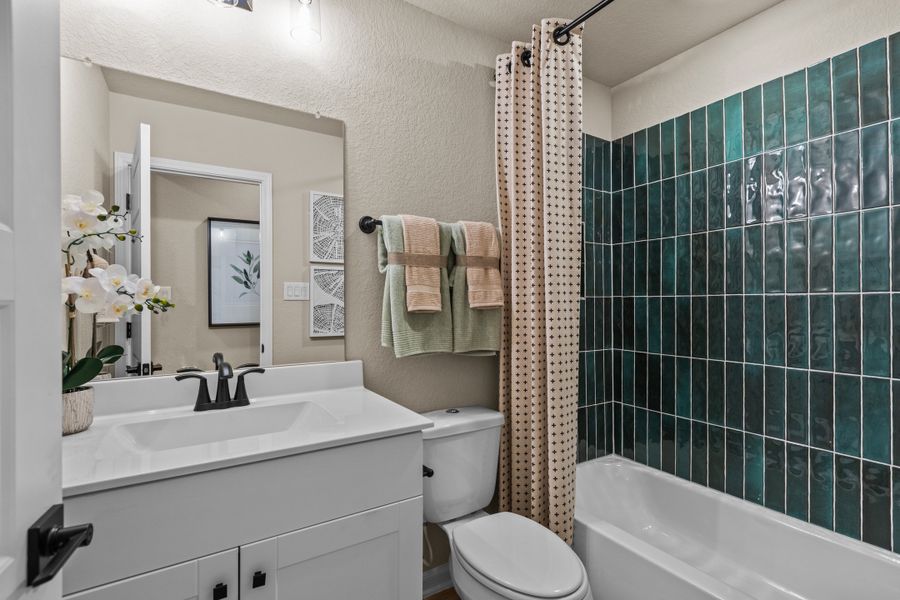 Representative furnished interior of a home built from the Bastrop by Beazer Homes in Hunter's Ranch, San Antonio (Image 14).