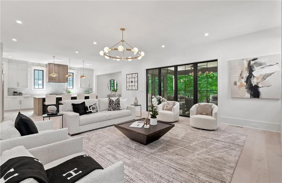 Furnished interior view inside a new home in , Atlanta (Image 30).