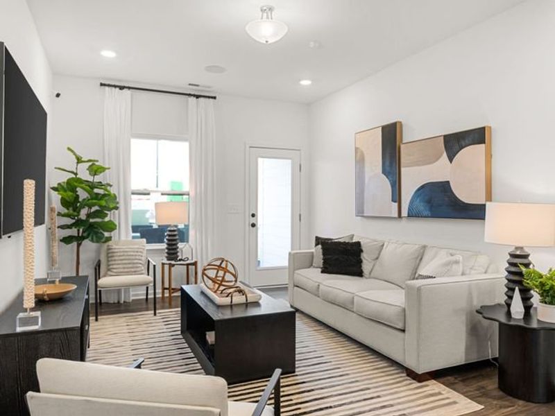 Representative furnished interior of a home built from the Karver TH by True Homes in Harpers Landing Townhomes, Walkertown (Image 8). Representative furnished interior of a home built from the Karver TH by True Homes in Harpers Landing Townhomes, Walkertown (Image 8).