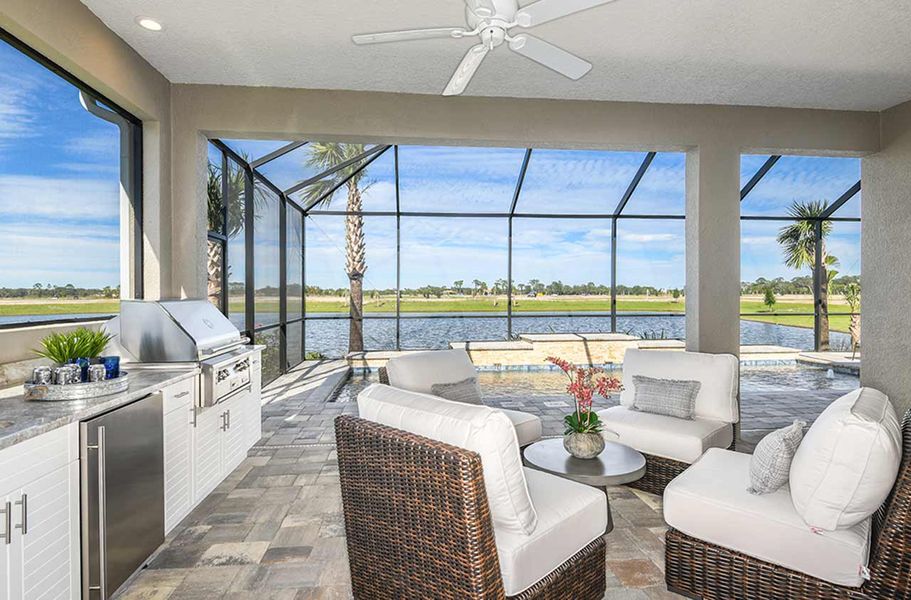 Representative exterior details of a home built from the Bright Meadow 2 by Neal Communities in Wildleaf at North River Ranch, Parrish (Image 3).