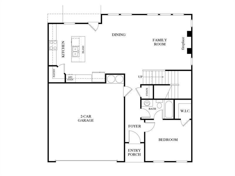 2D floor plan layout of this home in Red Bird Manor, Jefferson, GA (Image 5).