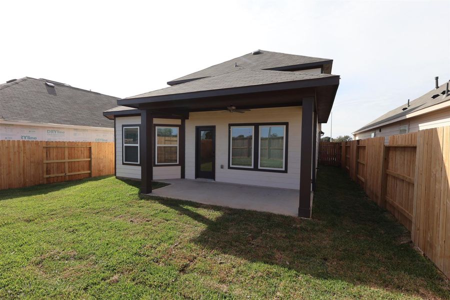 Exterior details and patio area of a home in Summerview, Fulshear (Image 3). Exterior details and patio area of a home in Summerview, Fulshear (Image 3).